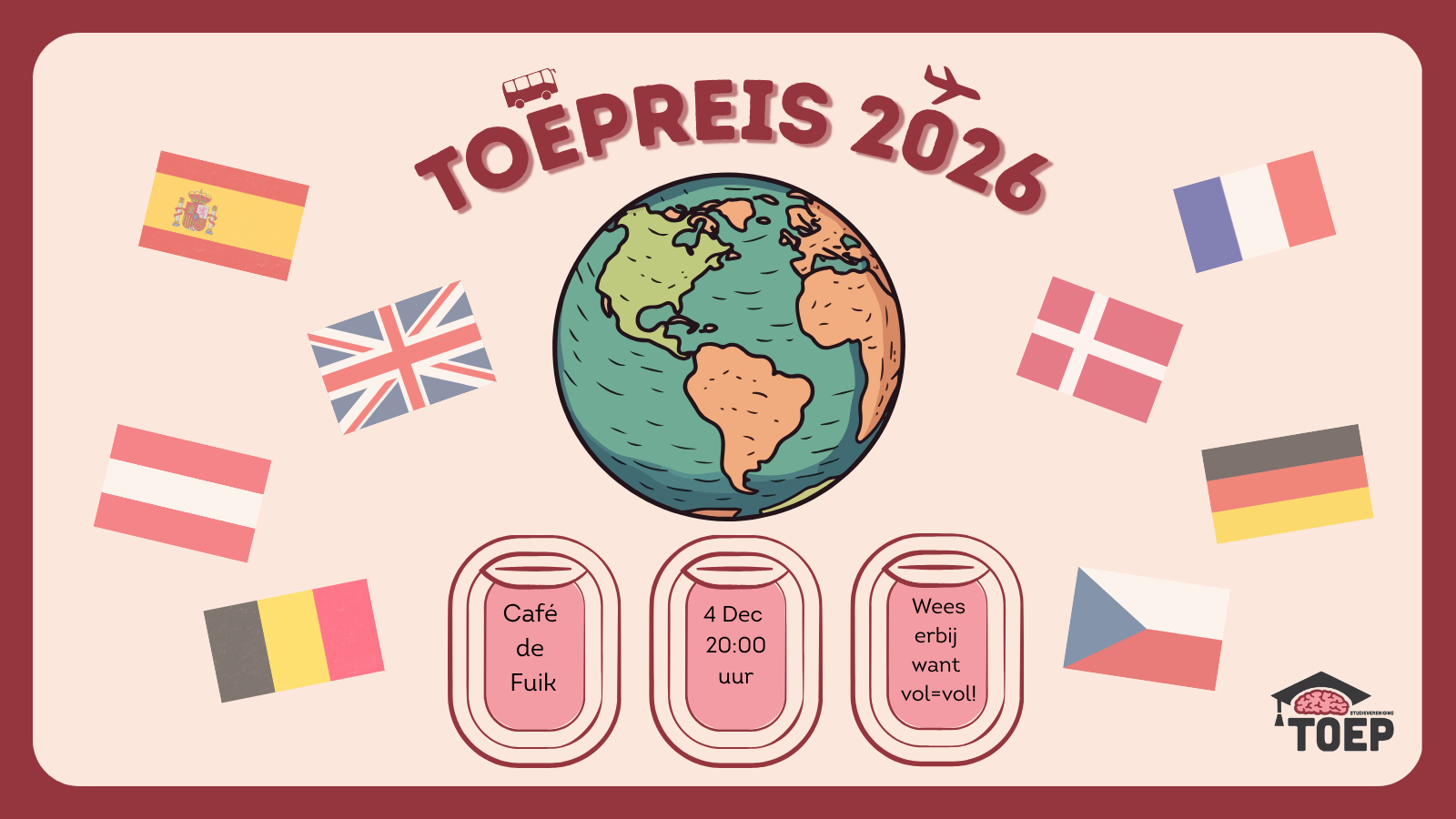 Reisbekendmaking borrel